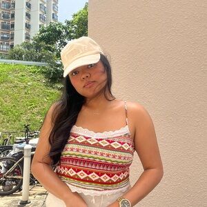 Colorful Patterned Crop Top